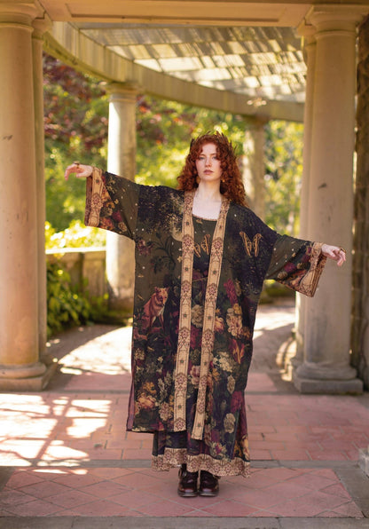 Preorder Ships in November The Messenger Opera Duster Robe w/ Joan of Arc & Florals - Boho Wanderlust Boutique Market of Stars (USA)