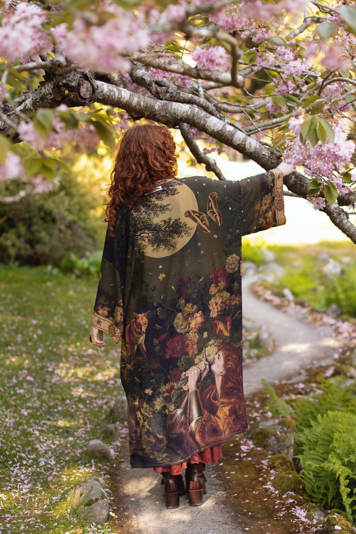 Preorder Ships in November The Messenger Opera Duster Robe w/ Joan of Arc & Florals - Boho Wanderlust Boutique Market of Stars (USA)