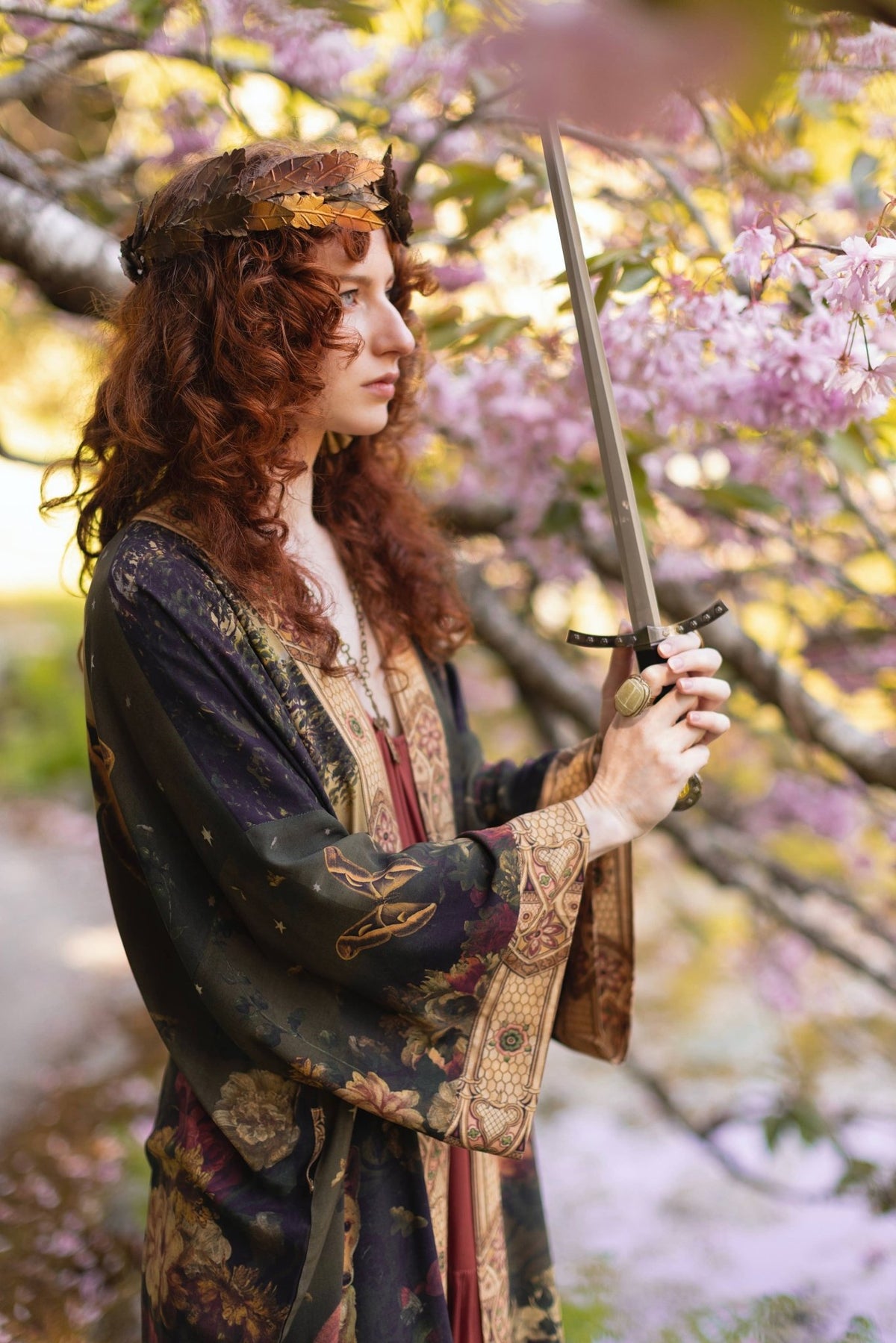 Preorder Ships in November The Messenger Opera Duster Robe w/ Joan of Arc & Florals - Boho Wanderlust Boutique Market of Stars (USA)
