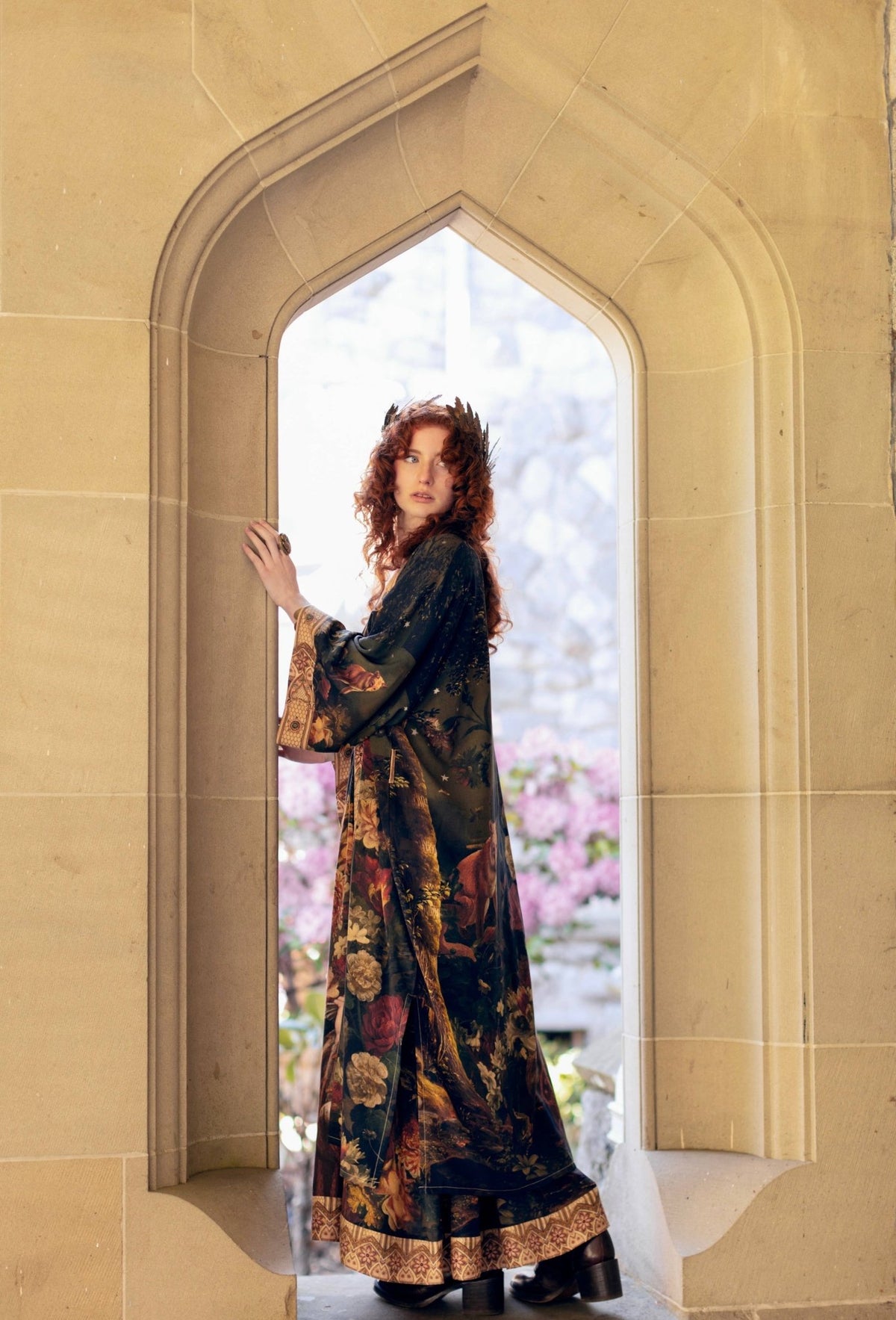 Preorder Ships in November The Messenger Opera Duster Robe w/ Joan of Arc & Florals - Boho Wanderlust Boutique Market of Stars (USA)