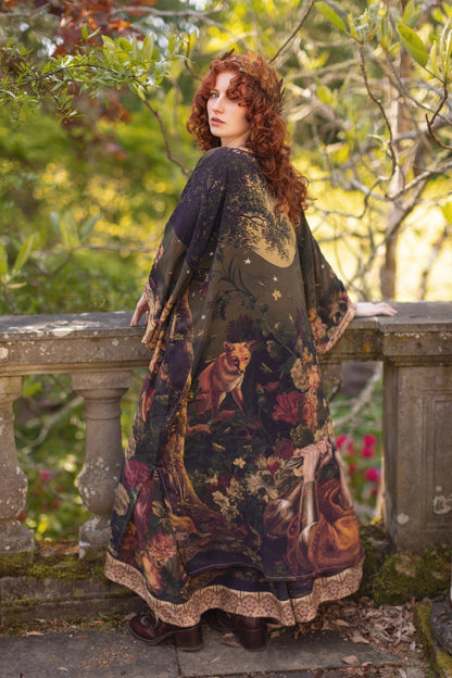 Preorder Ships in November The Messenger Opera Duster Robe w/ Joan of Arc & Florals - Boho Wanderlust Boutique Market of Stars (USA)