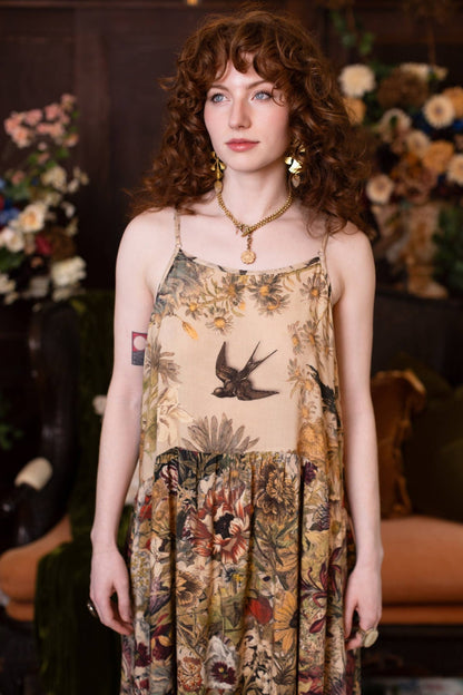 Preorder Ships November Golden Hour Bohéme Long Maxi Slip Dress w/ Floral Print - Boho Wanderlust Boutique Market of Stars (USA)