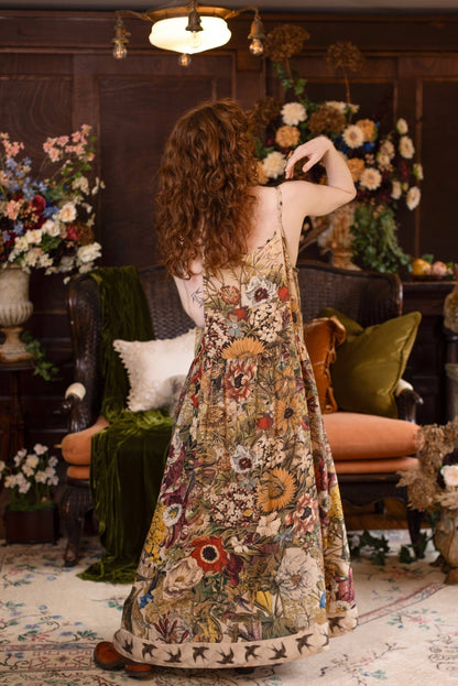 Preorder Ships November Golden Hour Bohéme Long Maxi Slip Dress w/ Floral Print - Boho Wanderlust Boutique Market of Stars (USA)