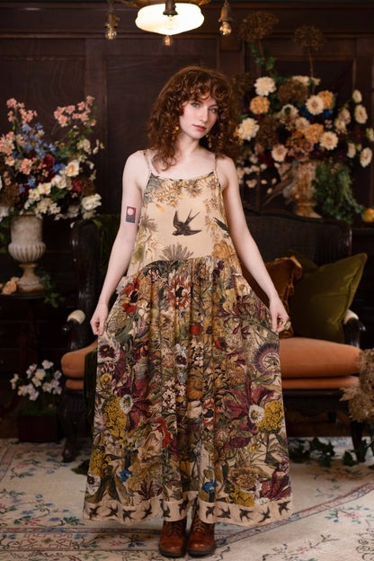 Preorder Ships November Golden Hour Bohéme Long Maxi Slip Dress w/ Floral Print - Boho Wanderlust Boutique Market of Stars (USA)