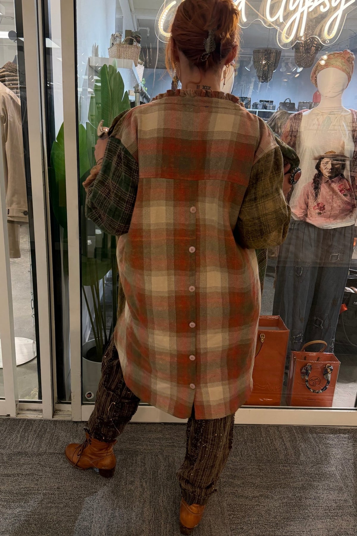 Preorder Ships Out in December Keepsake Jacket-Moss Plaid - Boho Wanderlust Boutique Jaded Gypsy