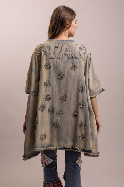 PREORDER - Star Bright Open Cardigan - ivyandlavyboutique Blue Velvet