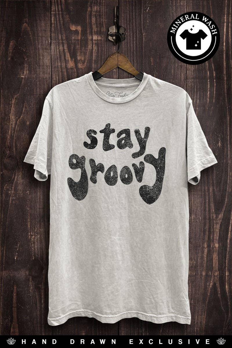 Preorder - Stay Groovy Graphic Top - ivyandlavyboutique Lotus Fashion Collection