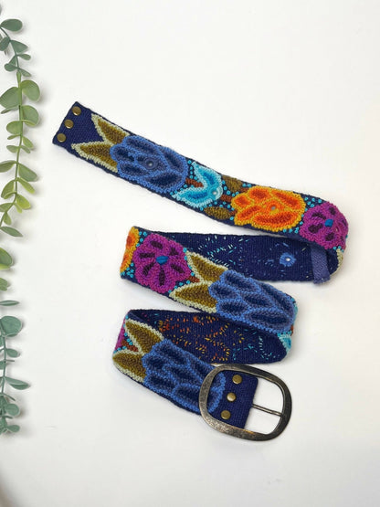 Preorder - Tulips Wide Embroidered Belt - ivyandlavyboutique Artesana Love