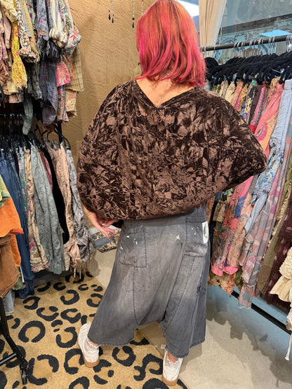 Presale Ships In November Be Free Top Crushed Velvet - Boho Wanderlust Boutique Jaded Gypsy