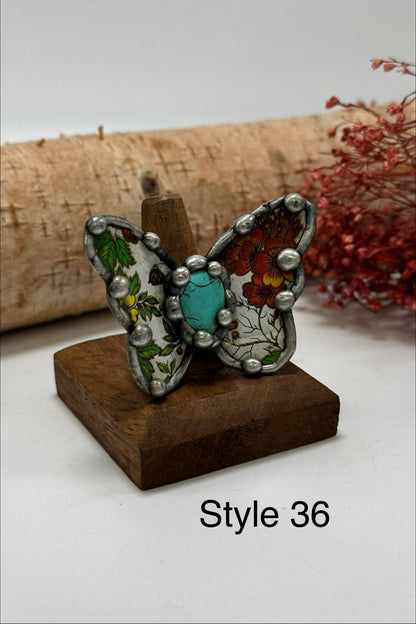 Pretty Butterfly Recycled Ring - ivyandlavyboutique ivyandlavyboutique