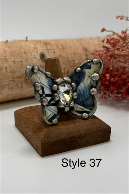 Pretty Butterfly Recycled Ring - ivyandlavyboutique ivyandlavyboutique