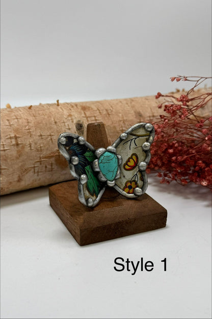 Pretty Butterfly Recycled Ring - ivyandlavyboutique ivyandlavyboutique