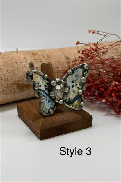 Pretty Butterfly Recycled Ring - ivyandlavyboutique ivyandlavyboutique