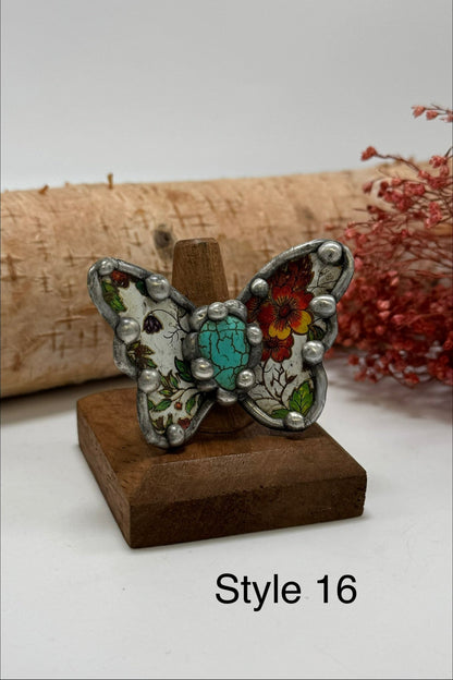 Pretty Butterfly Recycled Ring - ivyandlavyboutique ivyandlavyboutique