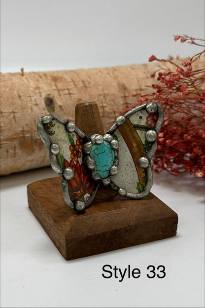 Pretty Butterfly Recycled Ring - ivyandlavyboutique ivyandlavyboutique
