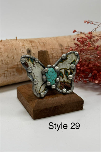 Pretty Butterfly Recycled Ring - ivyandlavyboutique ivyandlavyboutique