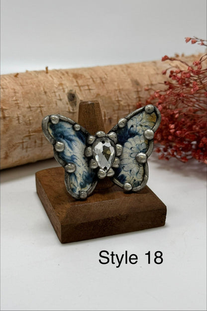 Pretty Butterfly Recycled Ring - ivyandlavyboutique ivyandlavyboutique