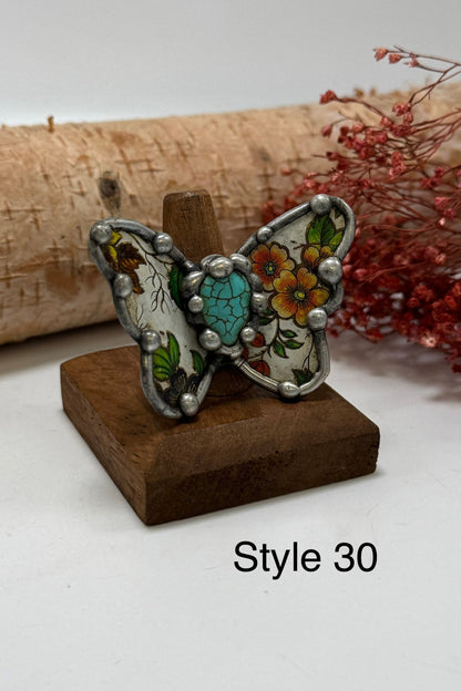 Pretty Butterfly Recycled Ring - ivyandlavyboutique ivyandlavyboutique