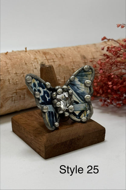 Pretty Butterfly Recycled Ring - ivyandlavyboutique ivyandlavyboutique
