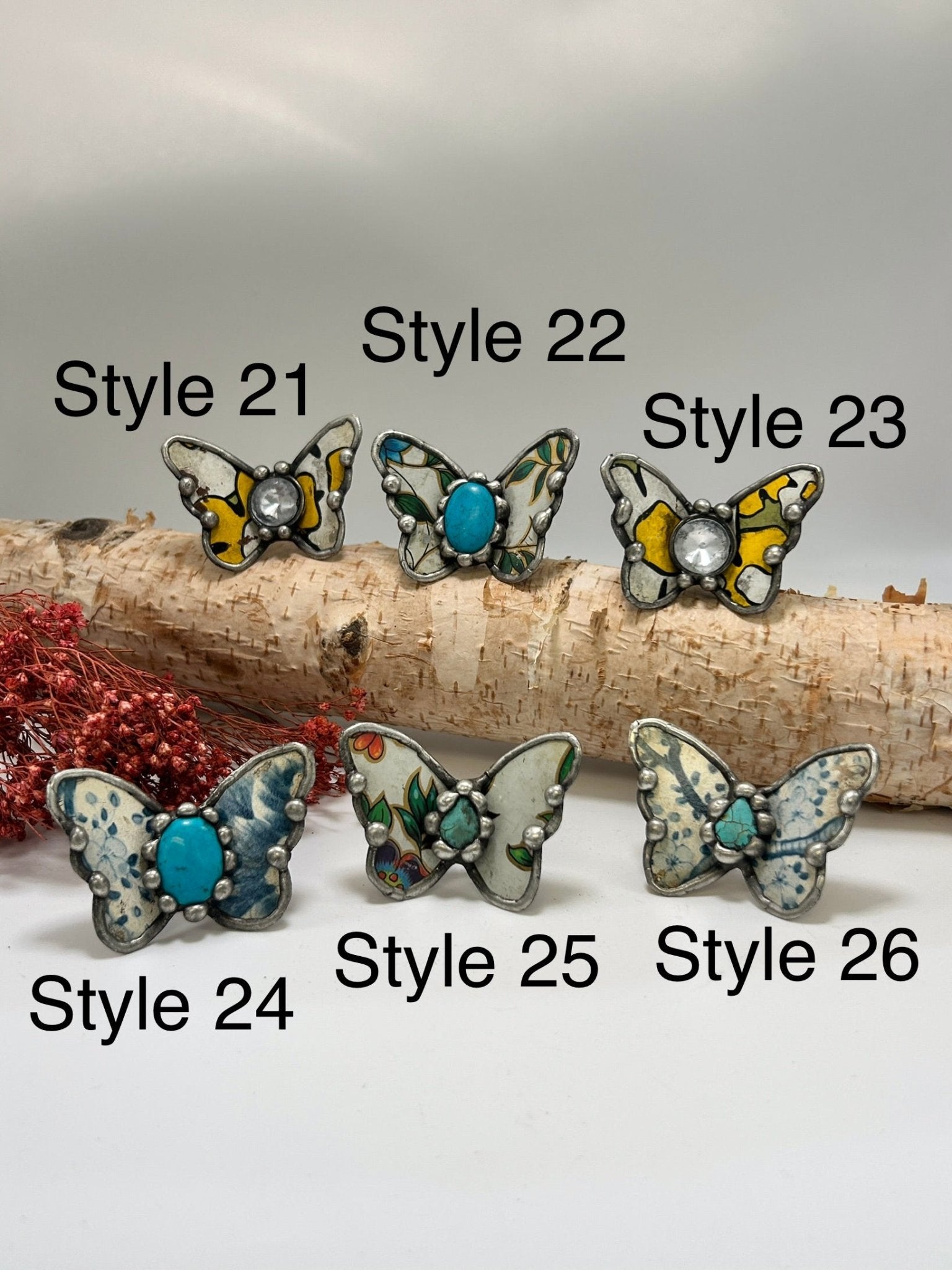 Pretty Butterfly Recycled Rings - ivyandlavyboutique ivyandlavyboutique