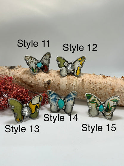 Pretty Butterfly Recycled Rings - ivyandlavyboutique ivyandlavyboutique