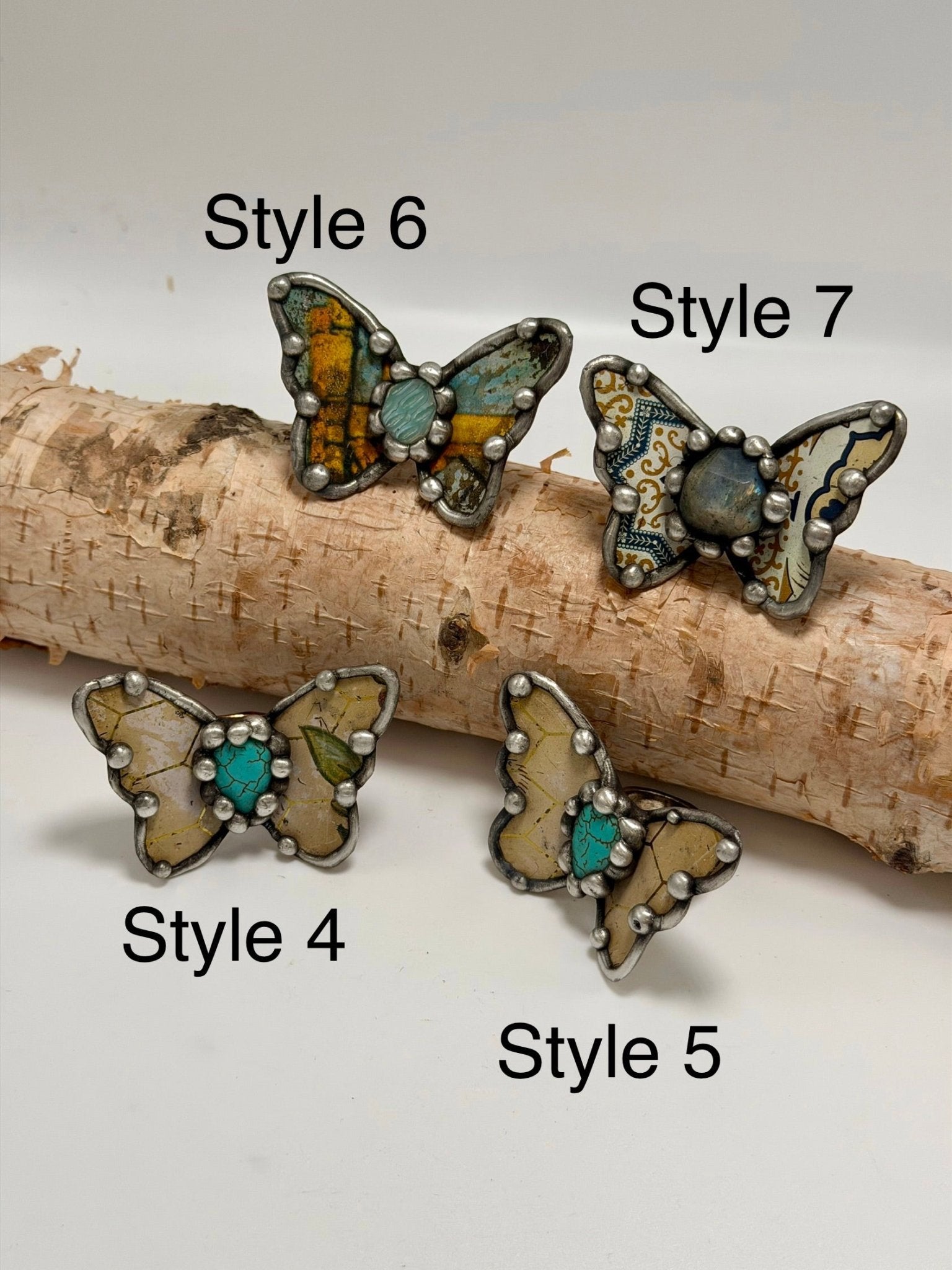 Pretty Butterfly Recycled Rings - ivyandlavyboutique ivyandlavyboutique