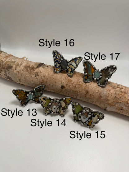 Pretty Butterfly Recycled Rings - ivyandlavyboutique ivyandlavyboutique