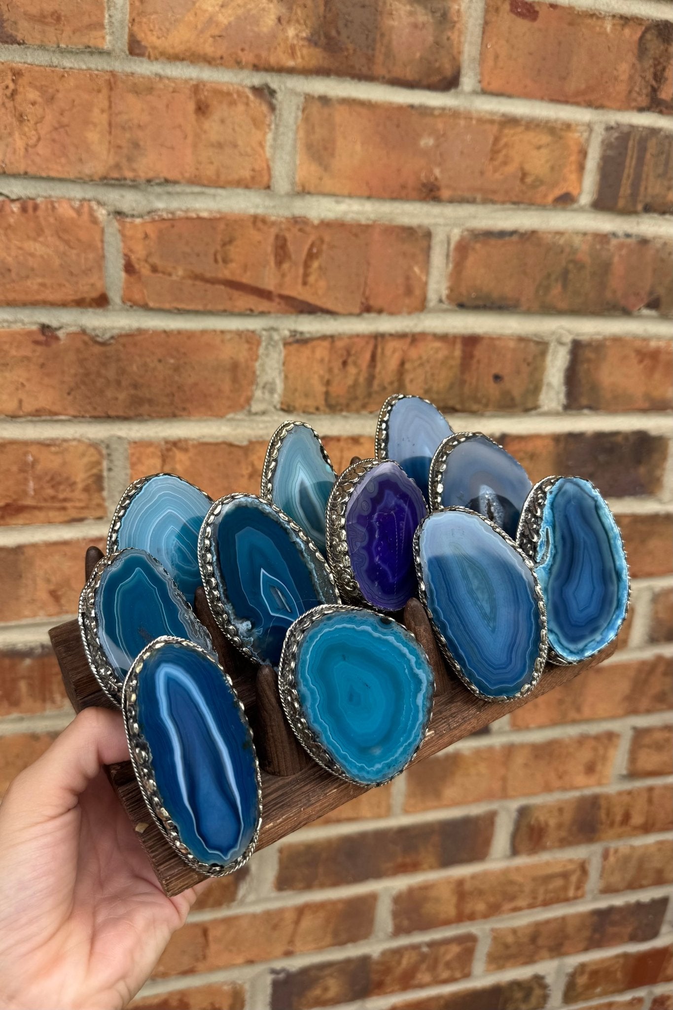 Pretty in Blue Geode Slab Ring - ivyandlavyboutique ivyandlavyboutique