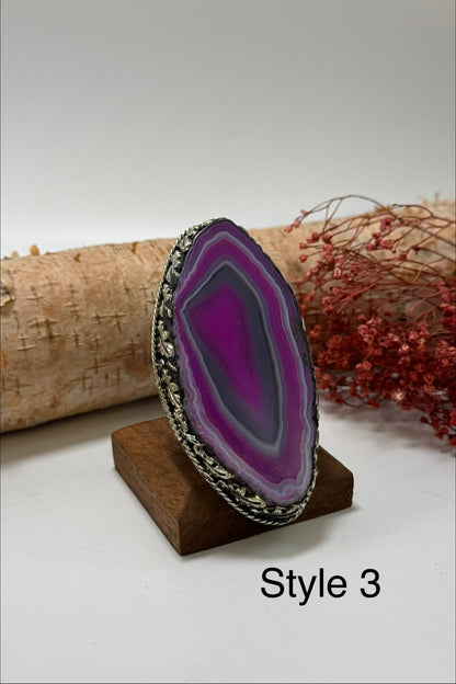 Pretty in Pink Geode Slab Ring - ivyandlavyboutique ivyandlavyboutique