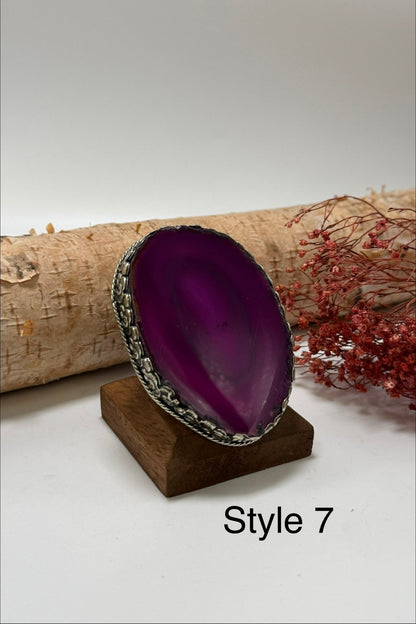 Pretty in Pink Geode Slab Ring - ivyandlavyboutique ivyandlavyboutique