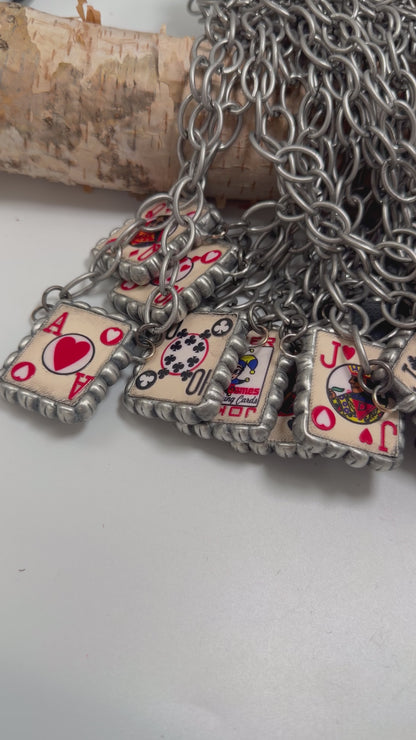 Playing Card Square Necklaces