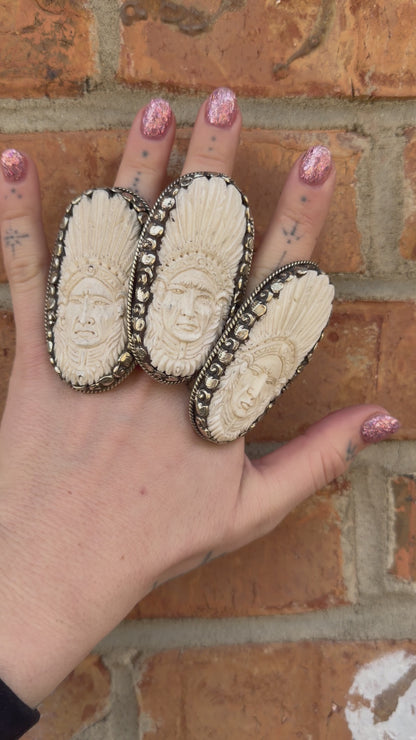 Chief Carved Statement Ring
