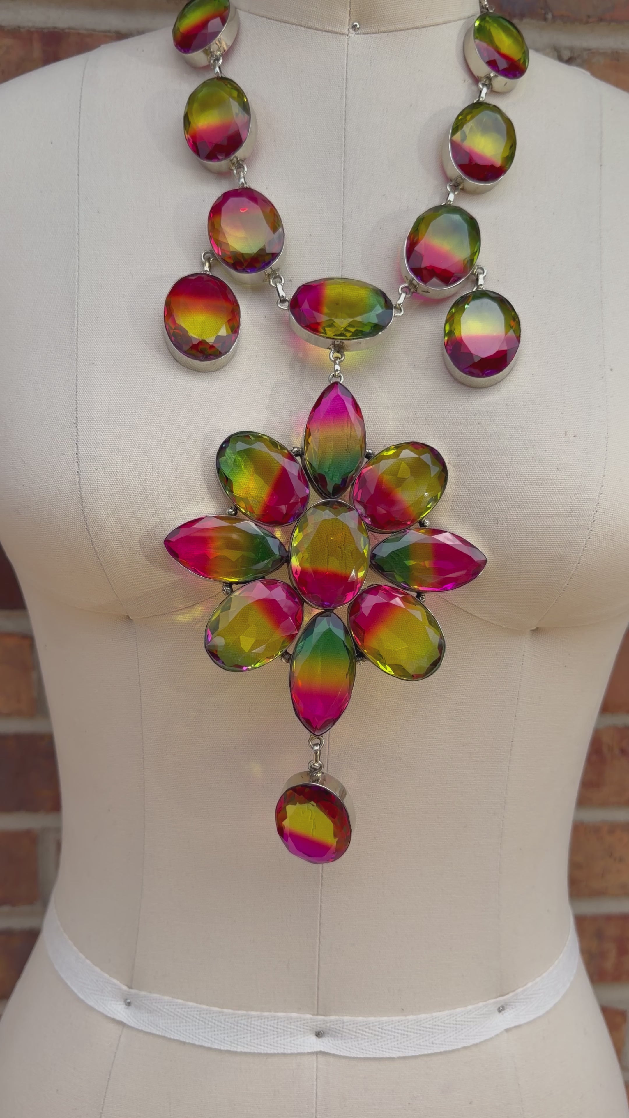 Rainbow BOLD Statement Necklace