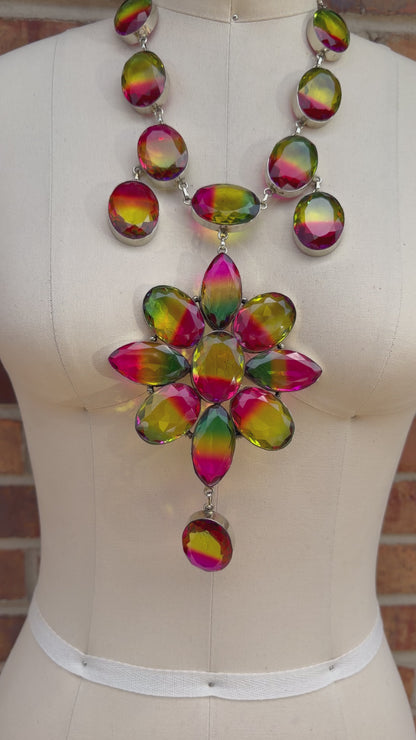 Rainbow BOLD Statement Necklace
