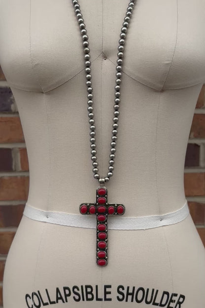 Cross My Heart Long Necklace