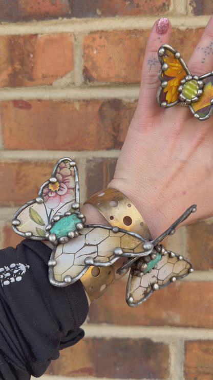 Pretty Butterfly Recycled Rings