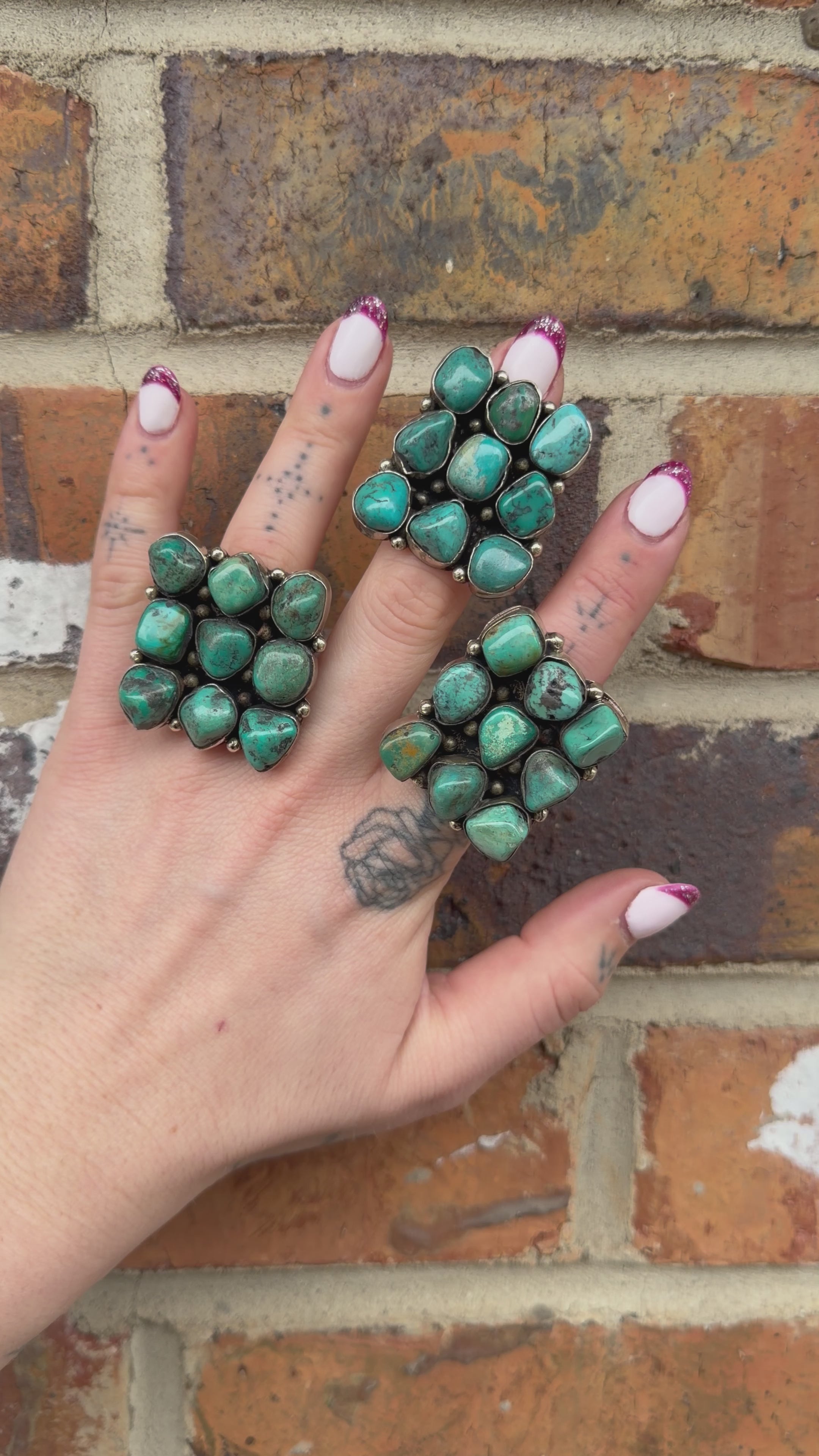 Med Turquoise Cubed Ring