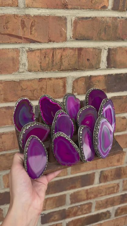 Pretty in Pink Geode Slab Ring