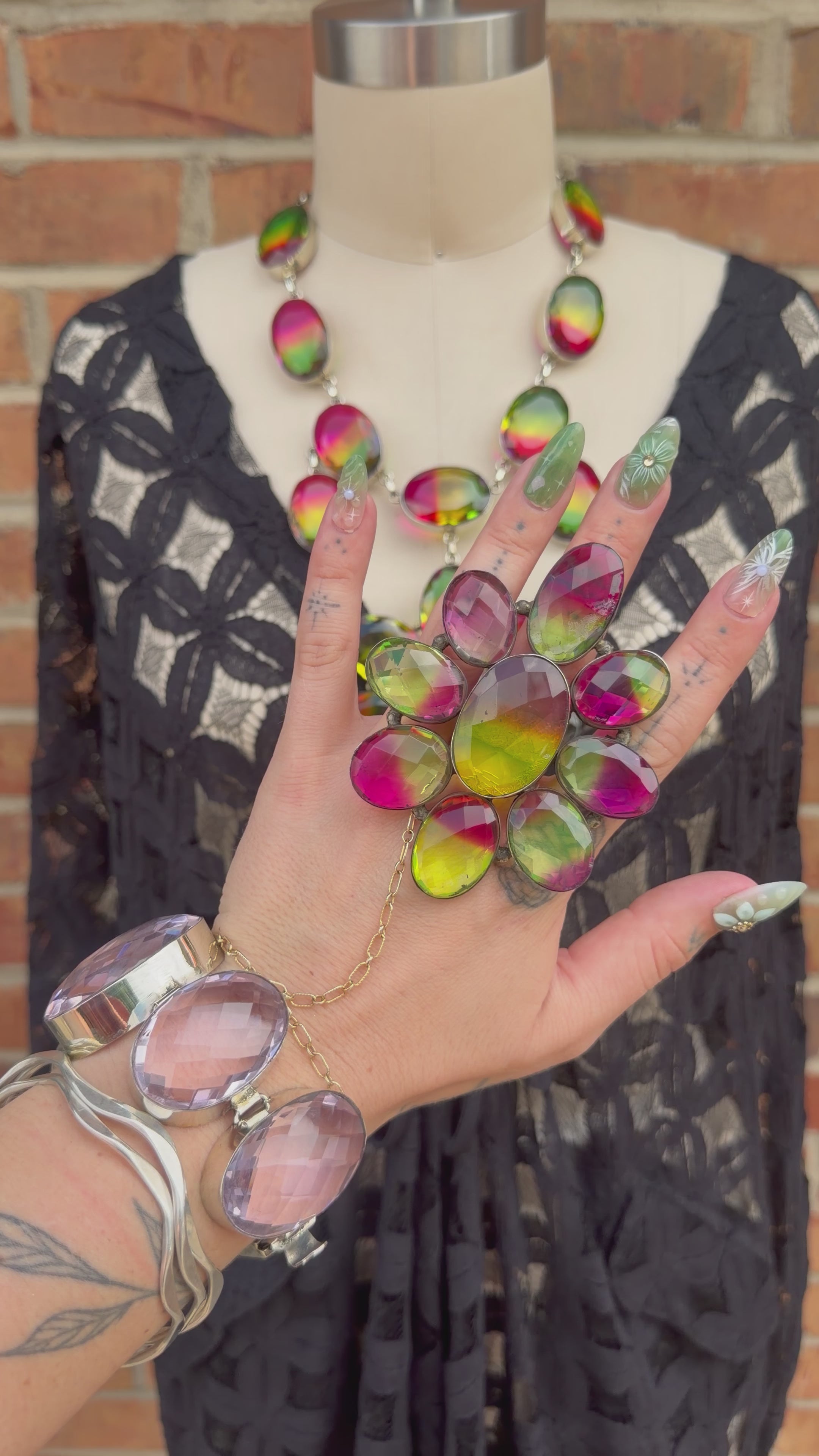 Rainbow BOLD Statement Necklace 2