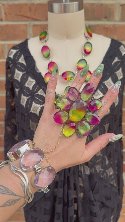 Rainbow BOLD Statement Necklace 2