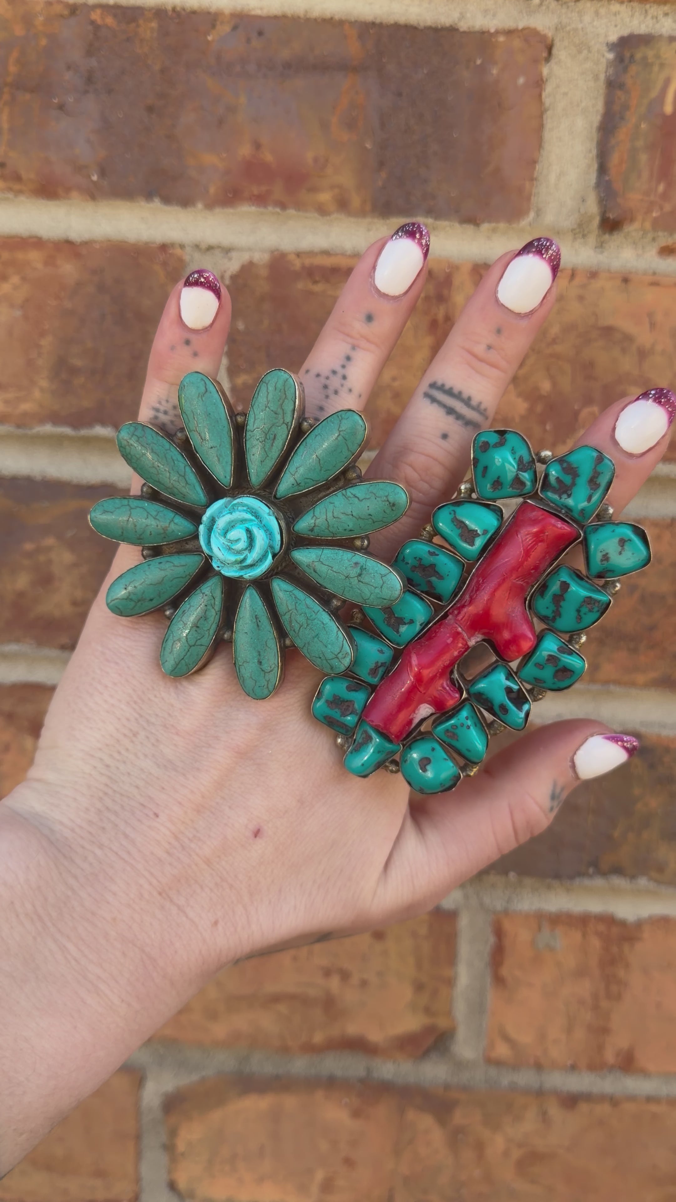 Sale - Blue Flower Starburst Ring