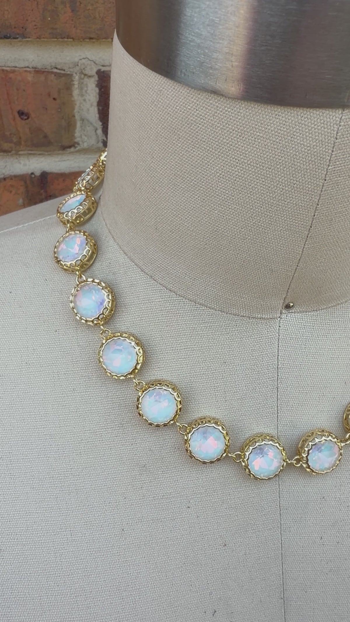 Final Sale - Simple White Gem Necklace