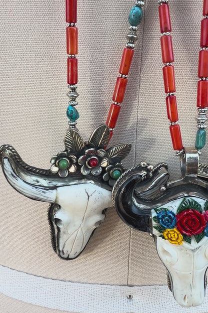 Steer Head Necklace