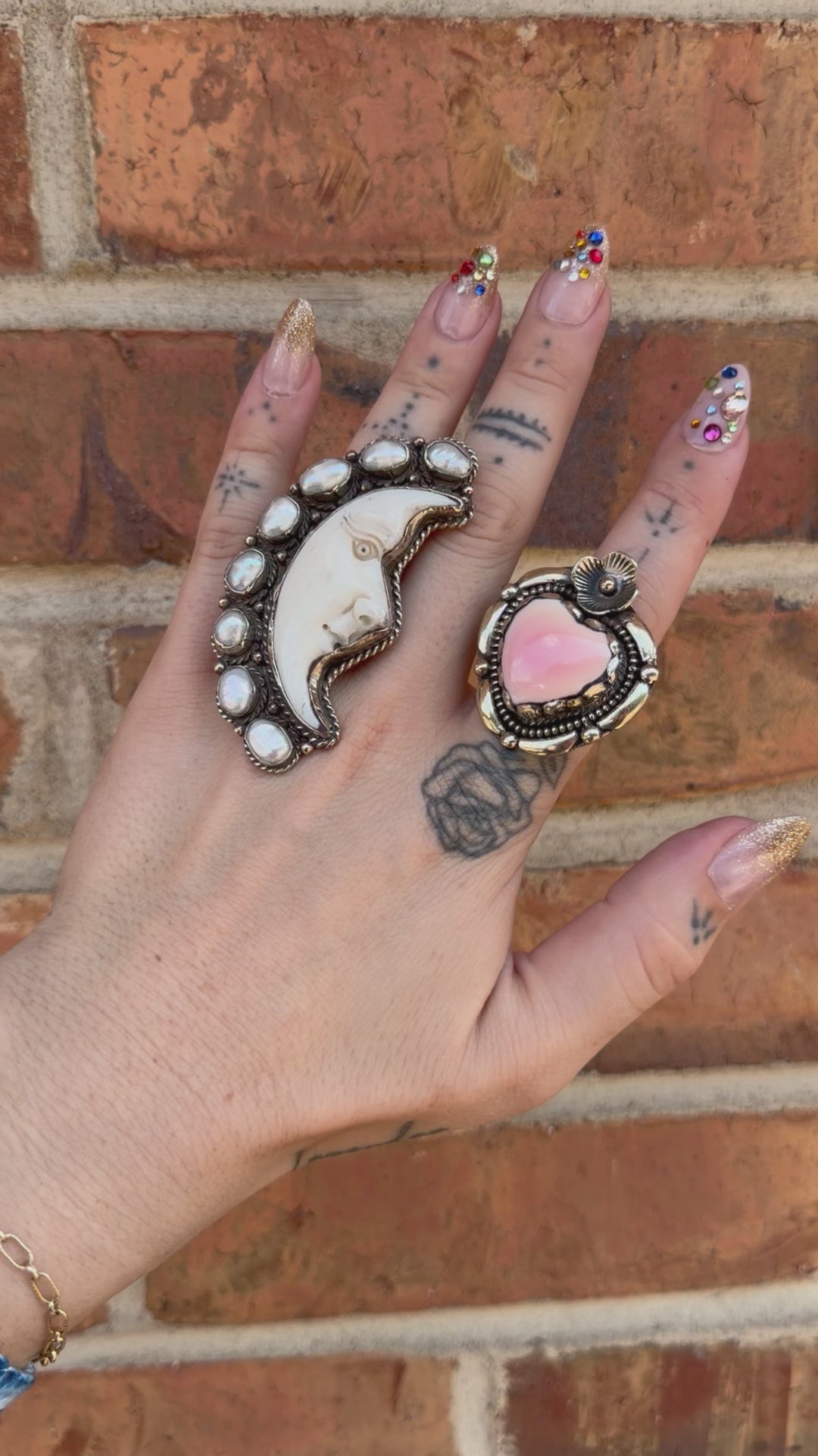 Moonlight Carved Pearl Ring