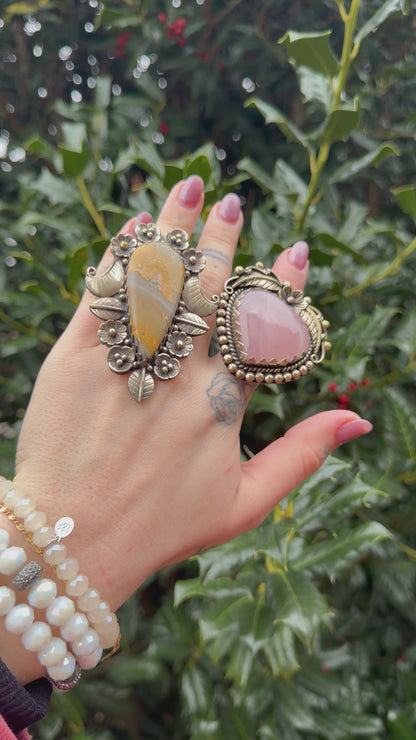 Bumble Jasper Tear Drop Ring