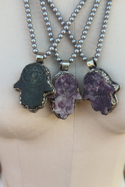 Rocky Hand Necklace