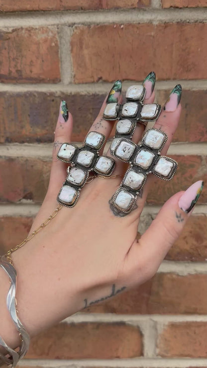Pearl Cross Ring