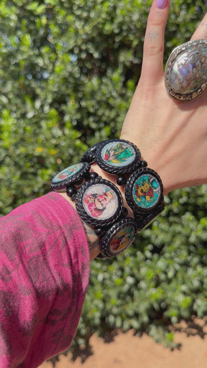 Abstract Stacked Stretchy Bangle