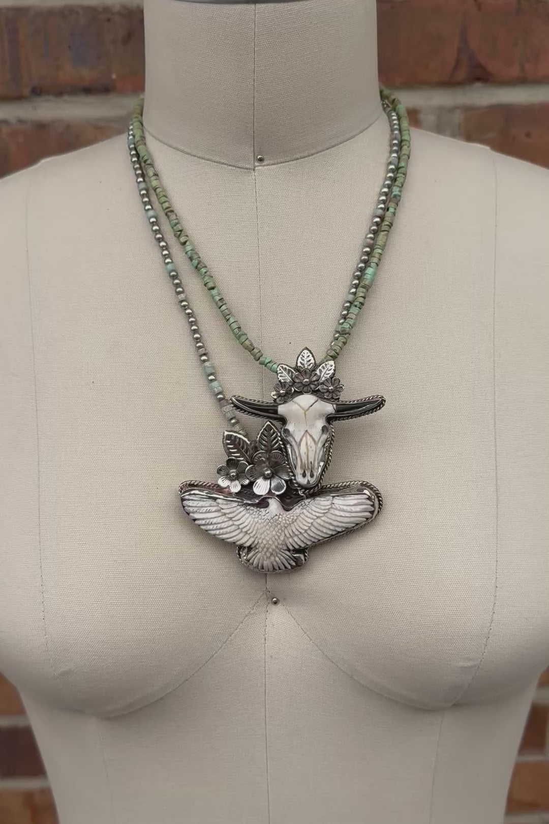 Skull & Flower Necklace 3