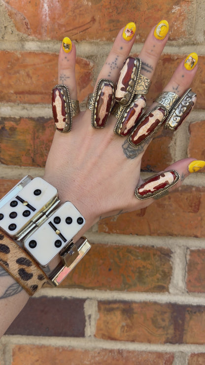 Abstract Stone Log Ring